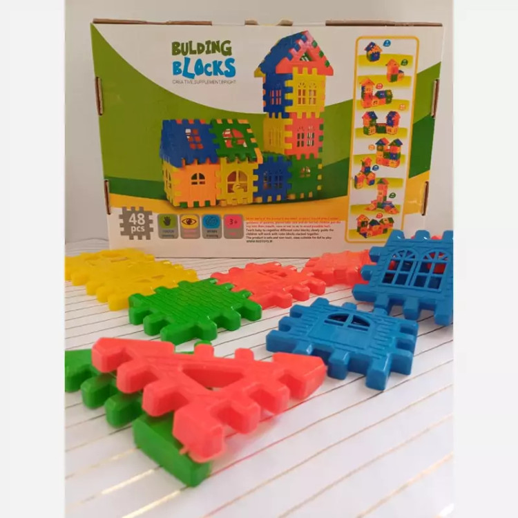 بازی بلوک خانه سازی 48 تکه Red Toys