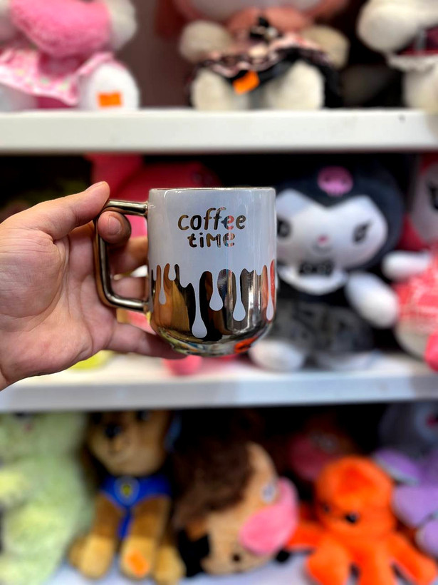 ماگ سرامیکی لاو هوم طرح coffee time رنگ ثابت