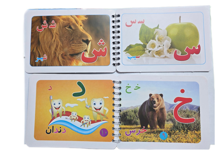 کارت آموزش الفبای فارسی سیمی
