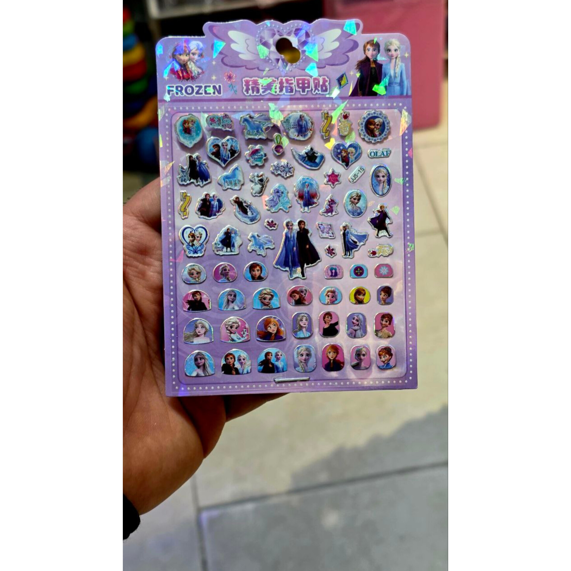 استیکر(برچسب) ناخن طرح فروزن السا و آنا کد ۰۲