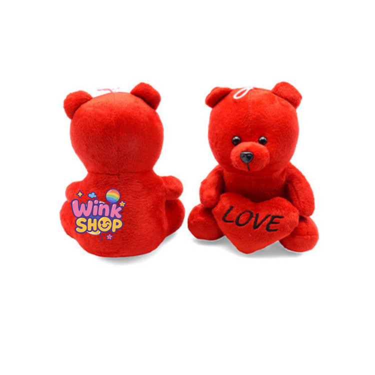 عروسک پولیشی خرس قرمز ولنتاین Love تکی