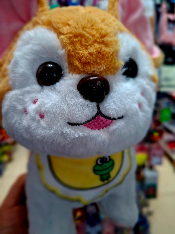 عروسک سگ هاسکی قهوه ای