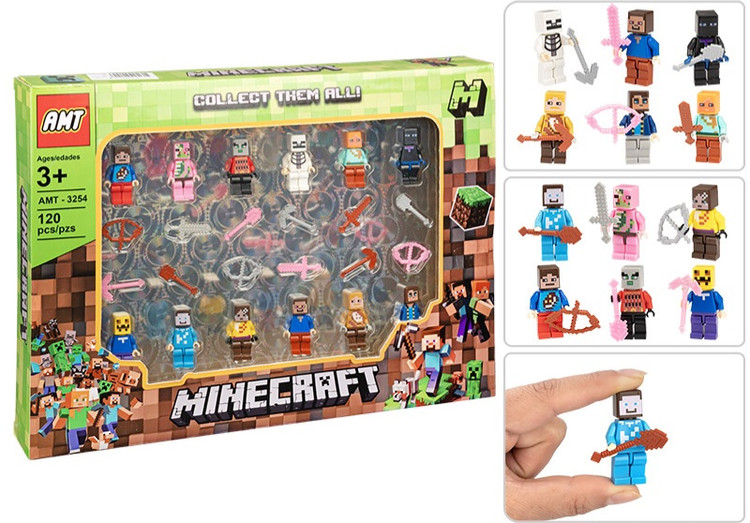 اکشن فیگور لگو ماینکرافت مجموعه 12 عددی MINECRAFT