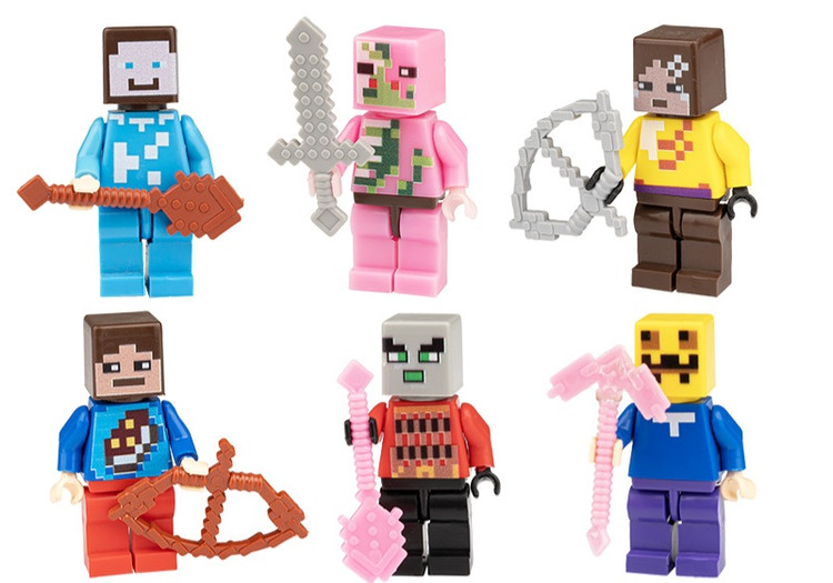 اکشن فیگور لگو ماینکرافت مجموعه 12 عددی MINECRAFT