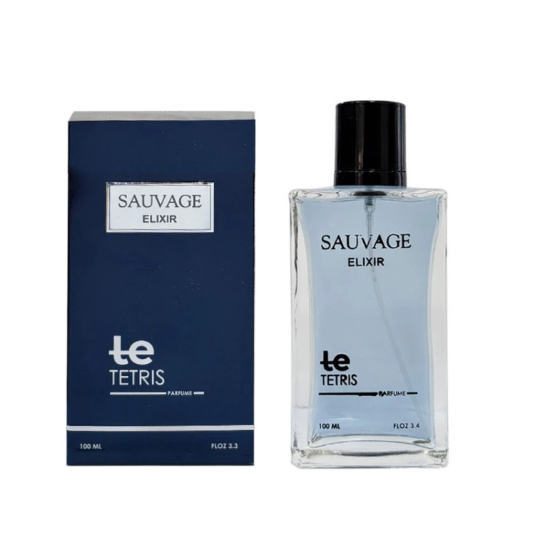 ادوپرفیوم مردانه تتریس 100 میل مدل Dior Sauvage Elixir