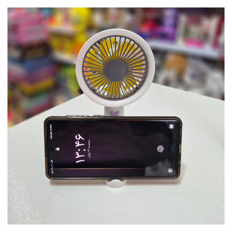 پنکه دستی رومیزی شارژی طرح لبوبو