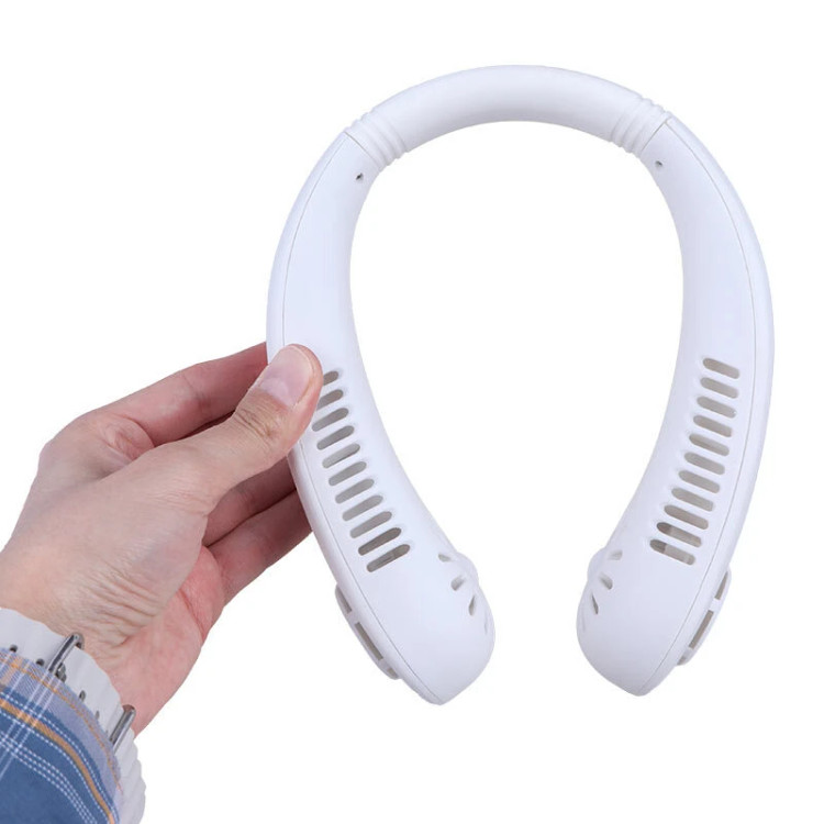 پنکه شارژی دورگردنی Hanging Neck Fan X5 رنگ صورتی