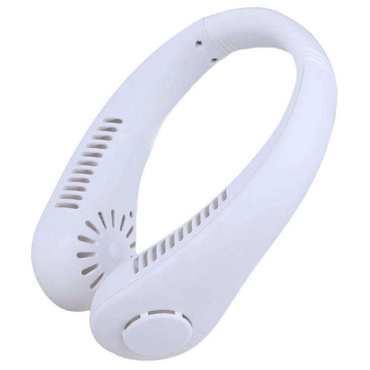 پنکه شارژی دورگردنی Hanging Neck Fan X5 رنگ صورتی