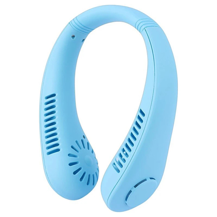 پنکه شارژی دورگردنی Hanging Neck Fan X5 رنگ صورتی