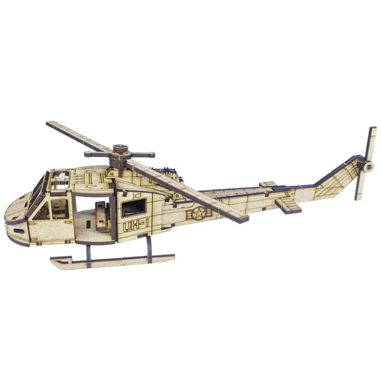 ماکت پازل چوبی سه بعدی مدل هلیکوپتر