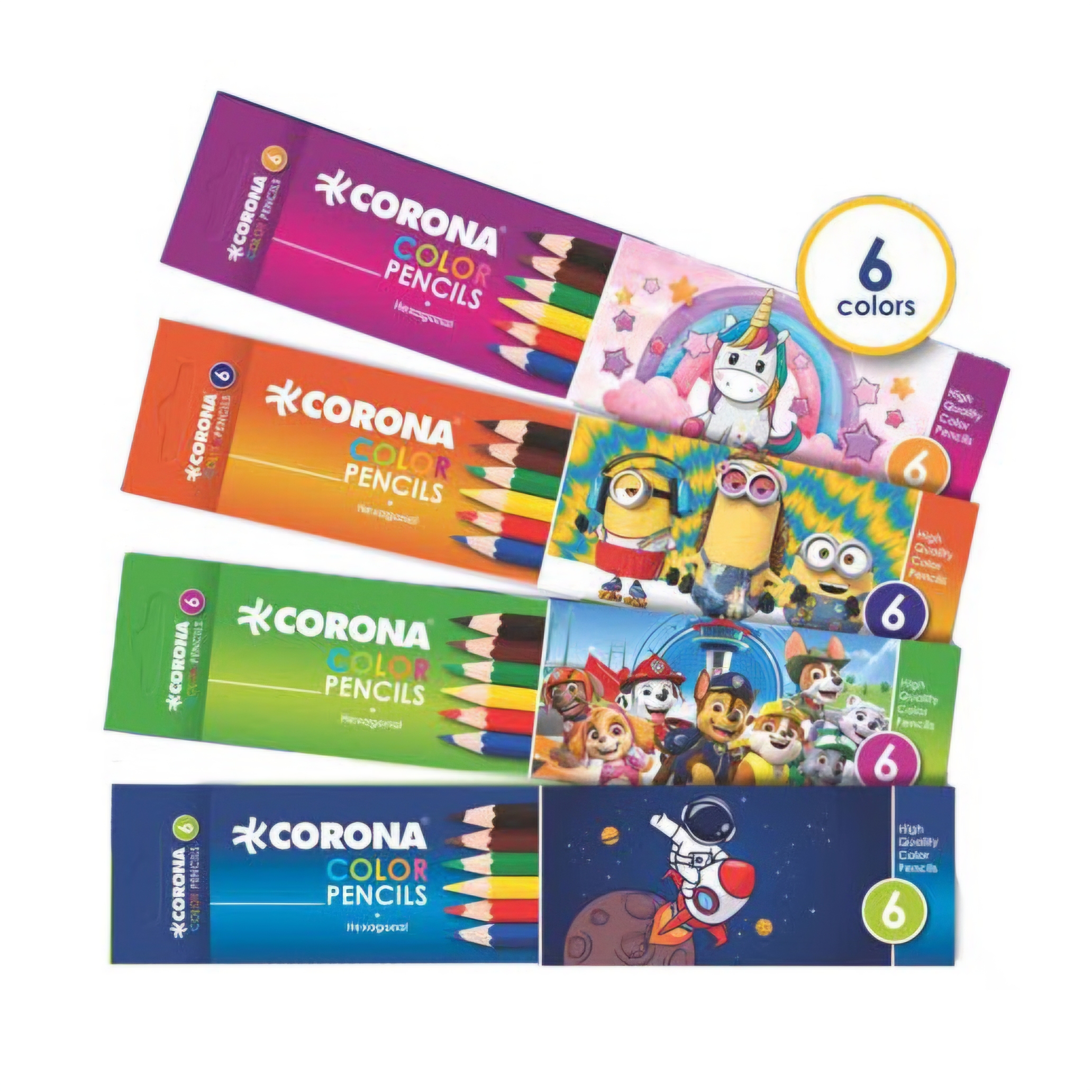 مداد رنگی 6 رنگ کرونا CORONA